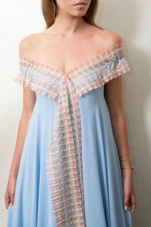 Melissa luxury maxi sky blue dress